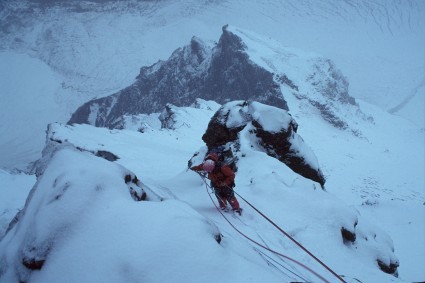 Retirada da parede sul do Aconcagua. Foto de Waldemar Niclevicz.