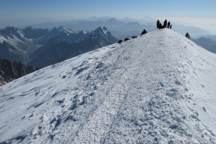 O cume do Mont Blanc. Foto de Waldemar Niclevicz.