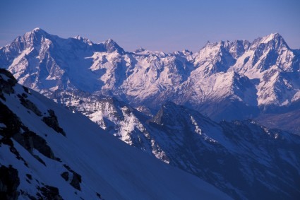 O Mont Blanc visto do cume do Grand Paradiso. Foto de Waldemar Niclevicz.