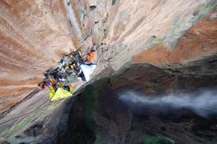 Acampamento 2 do Salto Angel. Foto de Waldemar Niclevicz.