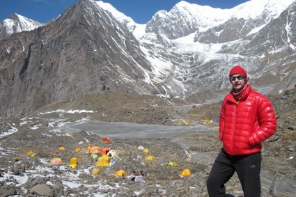 Waldemar Niclevicz no Annapurna, Nepal, expedição realizada em 2012. Foto de Raul Barros.