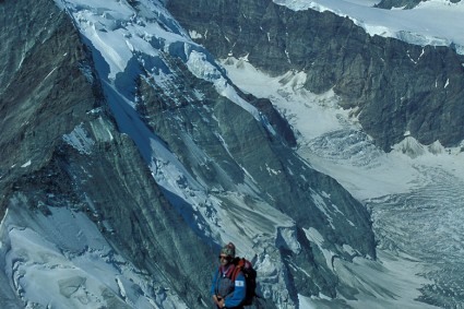 Waldemar Niclevicz no Matterhorn, em 1991, Suíça/Itália.