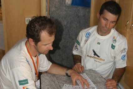 Waldemar e irivan no inteior do Andino.