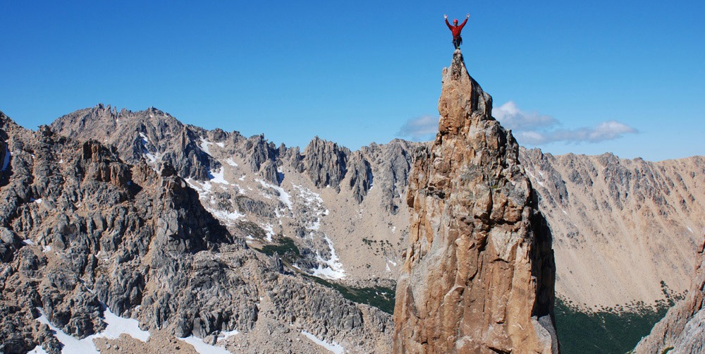 20 Waldemar Niclevicz no alto da M2, Cerro Catedral, Argentina. Foto de F. Cantelli