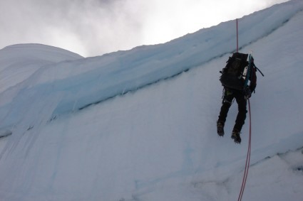 Durante a descida do Mont Tasman. Foto de WN.