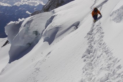 Tentativa de ataque ao cume do Makalu em 2007. Foto de Waldemar Niclevicz.