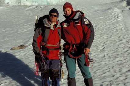 Alain Mesili e Waldemar Niclevicz, companheiros de escalada em Apolobamba.