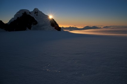 Entardecer no Gelo Patagônico Norte. Foto de Waldemar Niclevicz.