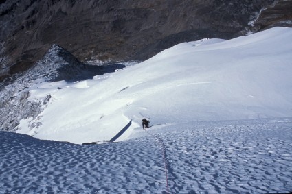 Em pleno glaciar do Janko Laya. Foto de Waldemar Niclevicz.