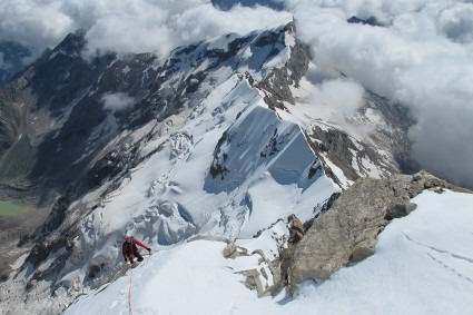 Em plena Crista Signal, Monte Rosa. Foto de Waldemar Niclevicz.