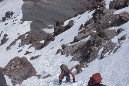 A "canaleta" do Sajama. Foto de Waldemar Niclevicz.