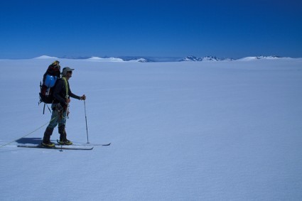Waldemar Niclevicz no Gelo Patagônico Norte, Chile. Foto de Renato Kalinowski.