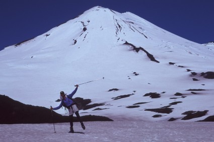 Waldemar e o Vulcão Llaima, Chile. Foto de Guilherme Borio