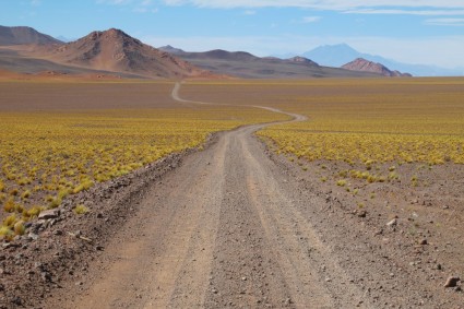 Estrada que leva ao Vulcão Antofalla. Foto de Waldemar Niclevicz.