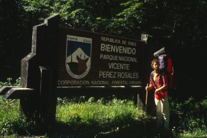 Waldemar Niclevicz em uma travessia pela Patagônia, em 1989.