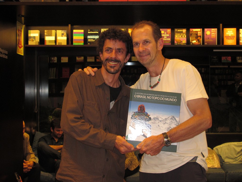 Niclevicz com José Luiz Hartmann, o Chiquinho, companheiro de escaladas do Marumbi.