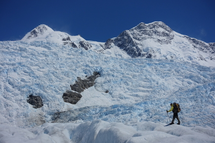 Caos de gelo com Cerro Arenales ao fundo
