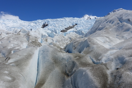 Cruzando o Glaciar Arenales
