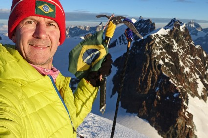 No alto do Polucce, ao fundo o grupo do Breithorn.