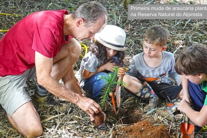 Educação Ambiental com foco nas crianças, uma das metas da Reserva Natural do Alpinista – RNAWN.